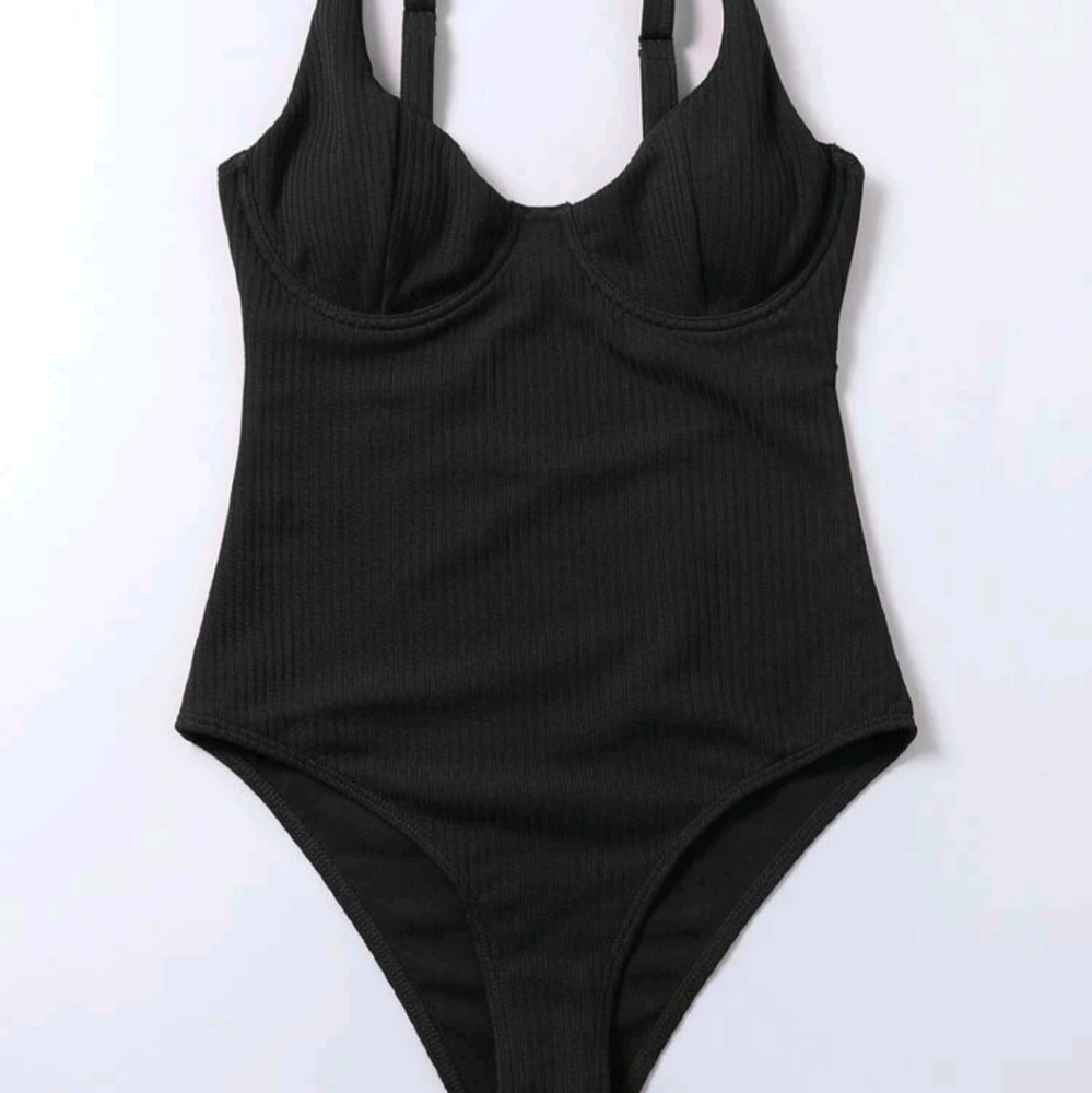 Shein one piece black swimsuit